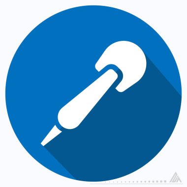 Simge Dartları - Uzun Gölge Biçimi - Basit illüstrasyon, Düzenlenebilir vuruş, Tasarım şablonu vektörü, baskılar, posterler, reklamlar, duyurular, bilgi grafikleri vs..