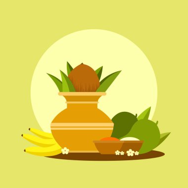 Hindistan 'daki Ugadi festivali için elverişli eşyalar..