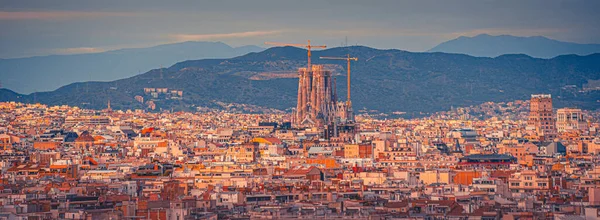 Barcelona Espanha 2020 Vista Aérea — Fotografia de Stock