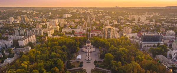 Chisinau Central Park Moldova 2020 Arco Trionfale Vista Aerea — Foto Stock