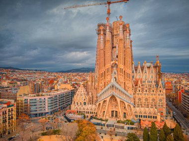 Sagrada Familia Antonio Gaudi Barselona İspanya, 2021
