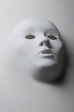 Beyaz arkaplanda beyaz izole maske