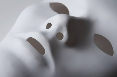 Beyaz arkaplanda beyaz izole maske