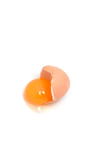 Яйце Мушлі Білому Тлі Студії — стокове фото