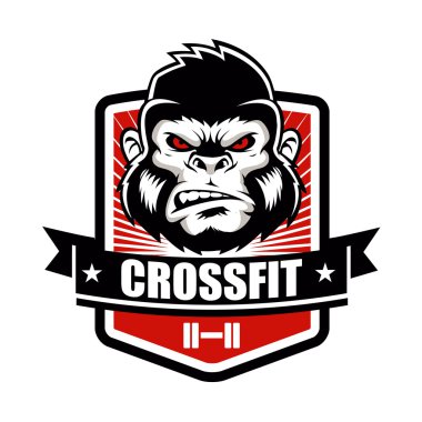 Logo amblem tasarımı goril fitness spor ve Spor Kulübü.
