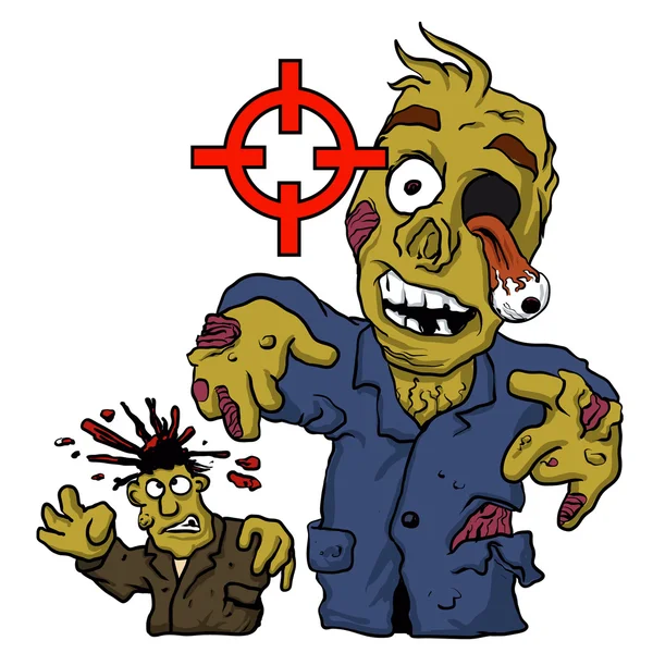 Vector illustration of Cartoon zombie — Stock Vector