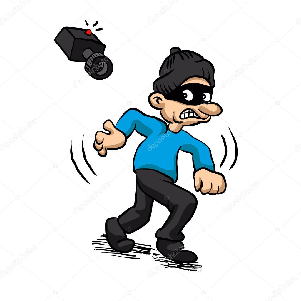 Thief running with Security surveillance camera Stock Vector Image by ©Milesthone #102372032 Thief running with Security surveillance camera Stock Vector Image by ©Milesthone #102372032