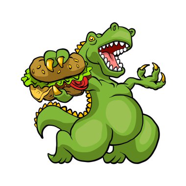 Hamburger yeme dinozor
