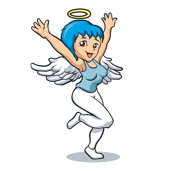 Άγγελος κορίτσι με φτερά — Διανυσματικό Αρχείο