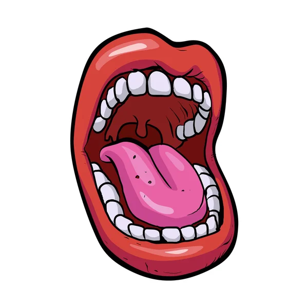 Rajzfilm mouth.mouth illusztráció. — Stock Vector