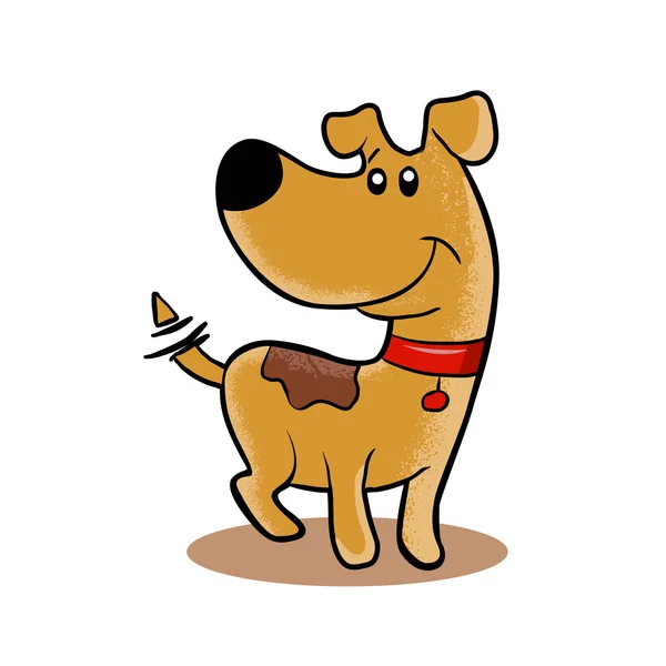 Boldog kutya rajzfilm — Stock Vector