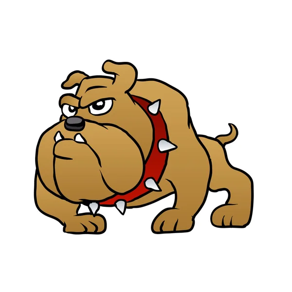 Ilustração vetorial bulldog marrom — Vetor de Stock