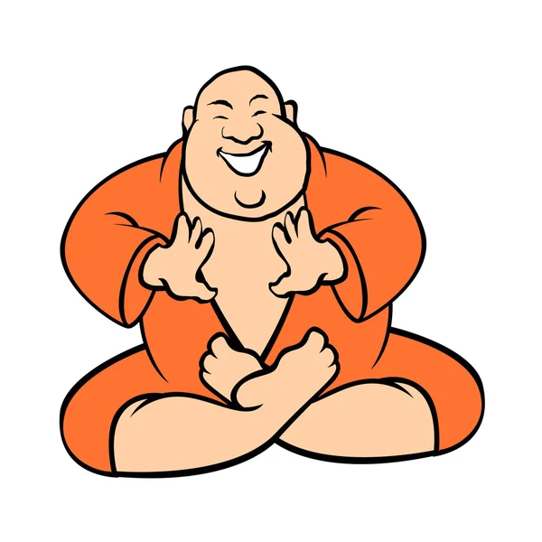 Illustration vectorielle de Bouddha souriant — Image vectorielle