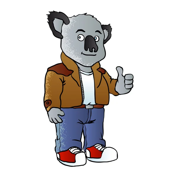 Funny koala cartoon vector illustration — Stock Vector