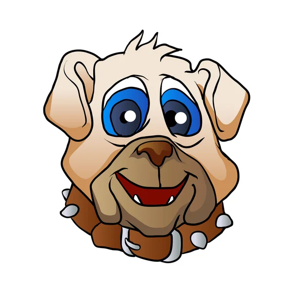 Bulldog face.vector illusztráció — Stock Vector