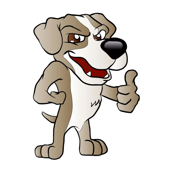 Špatná pes kreslený. psí skica. — Stockový vektor