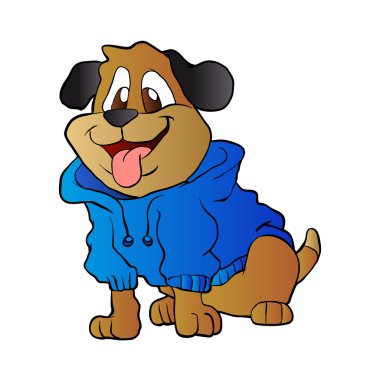 köpek çizgi film .vector illüstrasyon