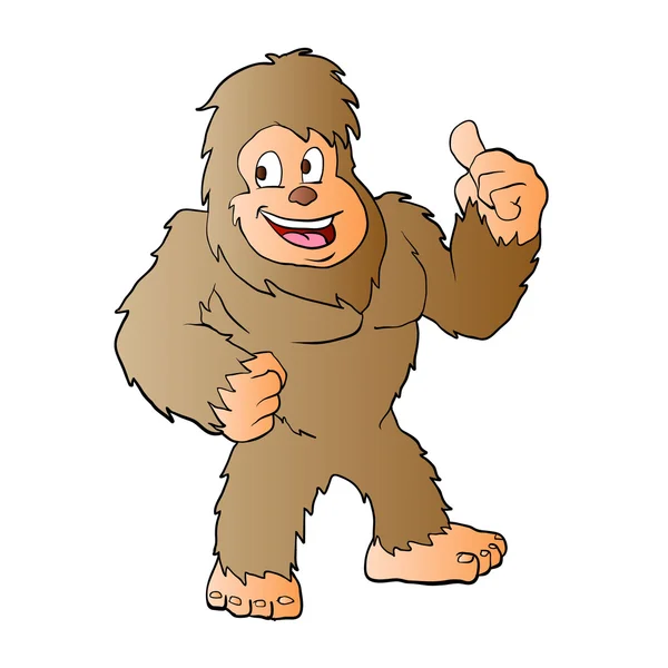 Bigfoot cartoon.vector illustration — Stock vektor