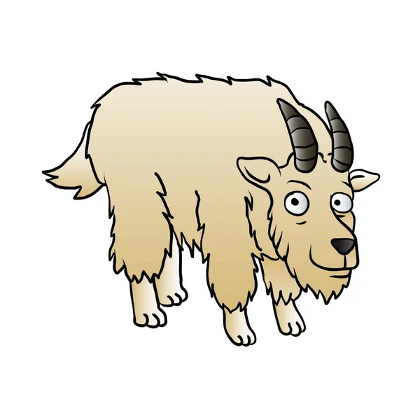 Montanha cabra Mascot.vector ilustração —  Vetores de Stock