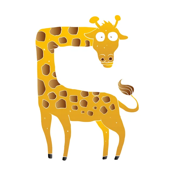 Giraffe cartoon.vektorillustration — Stockvektor