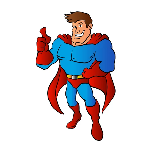 Cartoon superheld vectorillustratie — Stockvector