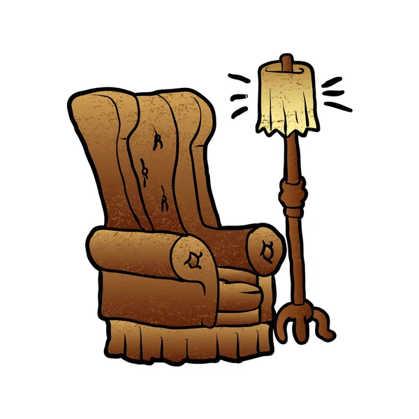 Векторная иллюстрация на кресле — стоковый вектор