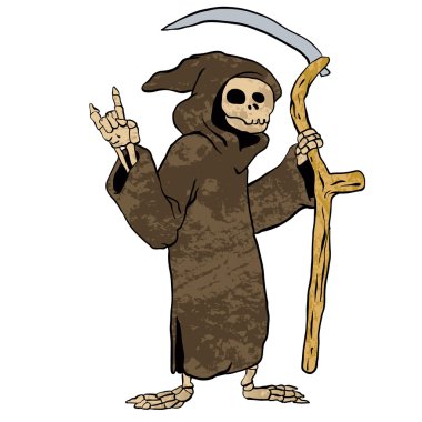 çizgi film korkunç reaper.vector illüstrasyon.