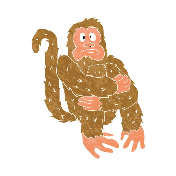 Mono sitting.chimpanzee dibujos animados . — Vector de stock