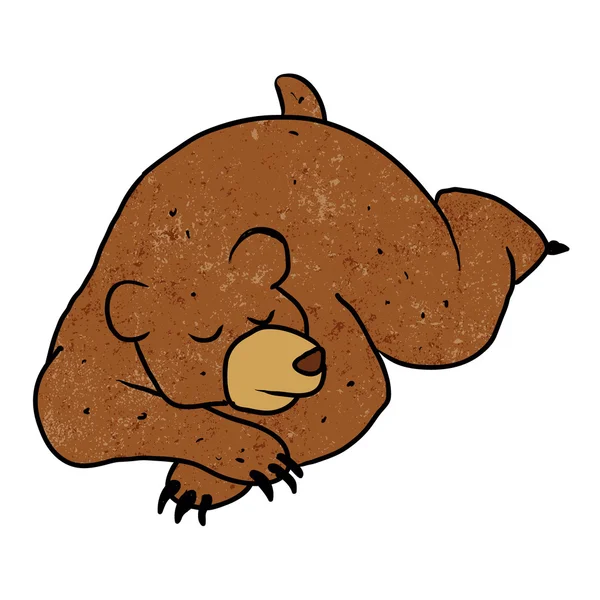 Sleeping bear tecknad. Vektor illustration — Stock vektor