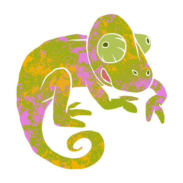 Ilustração camaleão .vector psicodélico —  Vetores de Stock
