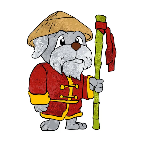 Dog guru master cartoon — Διανυσματικό Αρχείο
