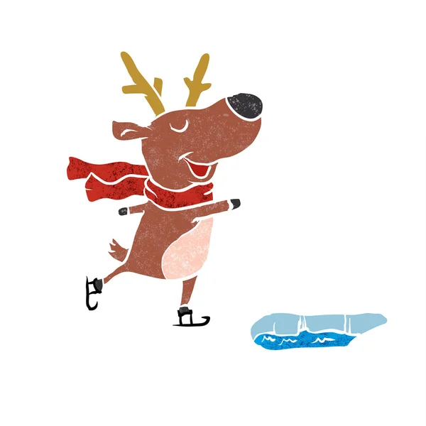 Reindeer ice skate.vector illustration — Διανυσματικό Αρχείο