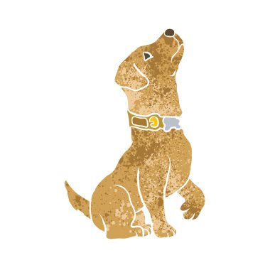 köpek oturuyor. a evde beslenen hayvan evlat edinmek.