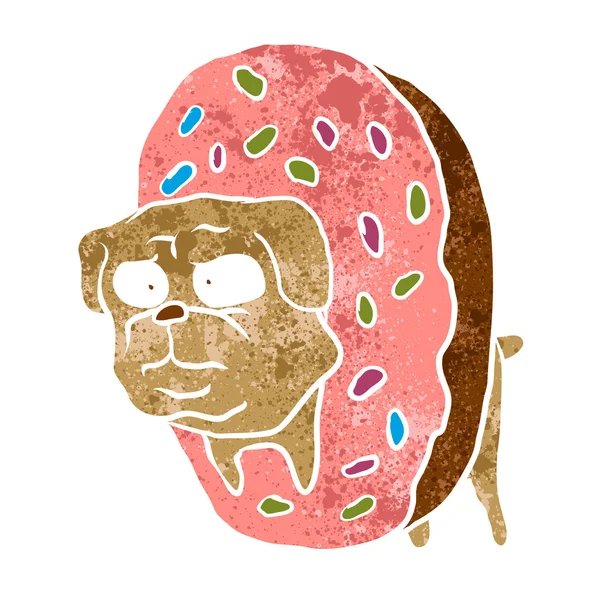 Πατημασιά και donut.vector απεικόνιση. — Διανυσματικό Αρχείο