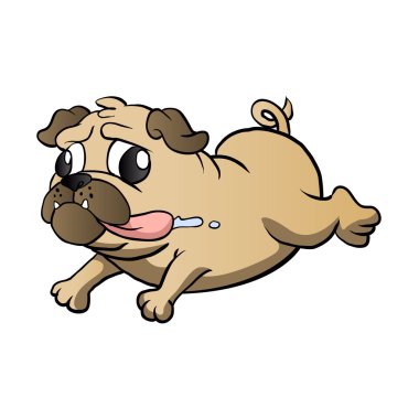 Pug karikatür çalıştıran