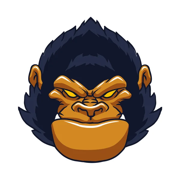 Angry ape gorilla face — Stock Vector