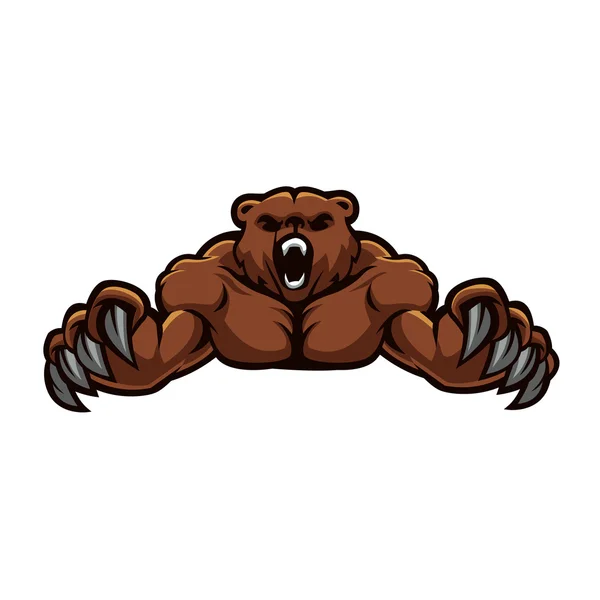 Vettore Angry Bear.vector illustrazione . — Vettoriale Stock