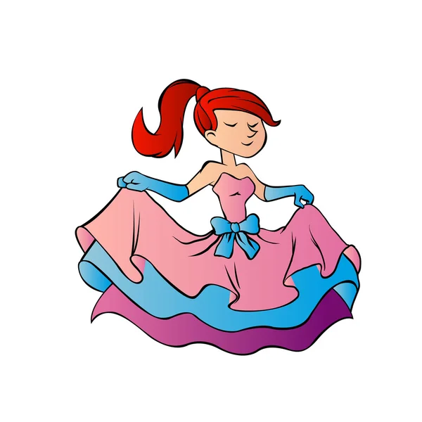 Hermosa princesa cartoon.vector ilustración — Archivo Imágenes Vectoriales