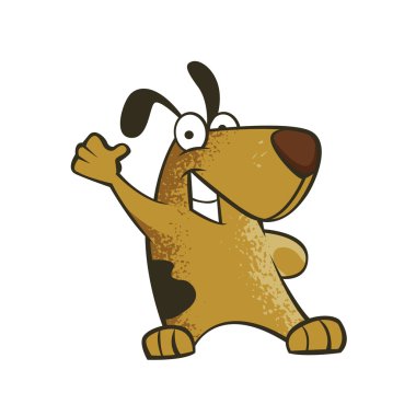 komik karikatür köpek.