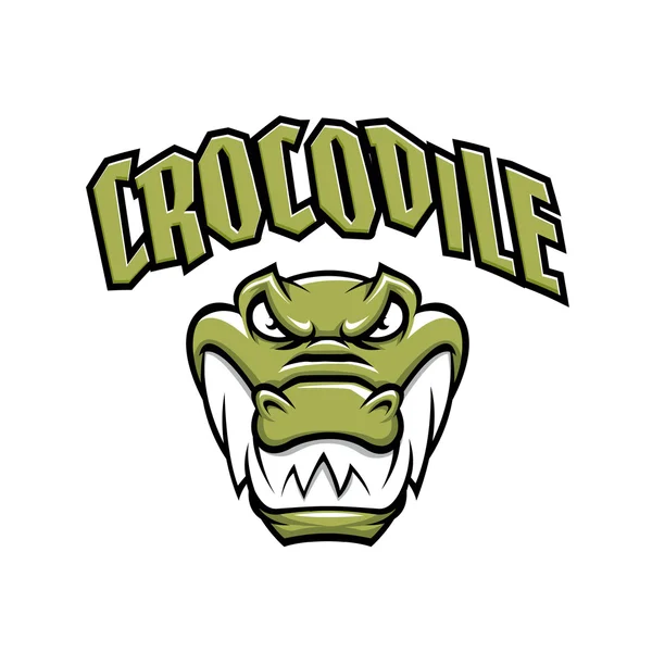 Grenn crocodile head mascot — Stock Vector