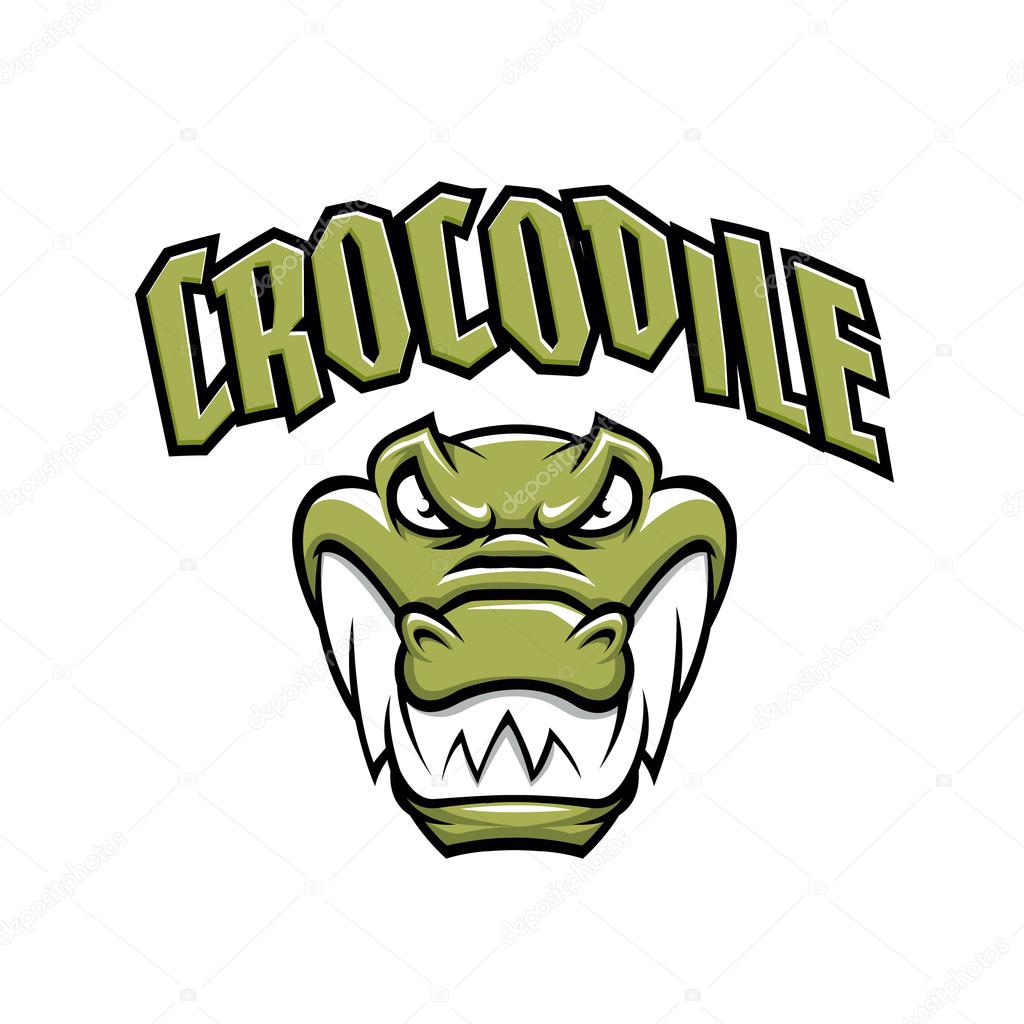 Grenn crocodile head mascot
