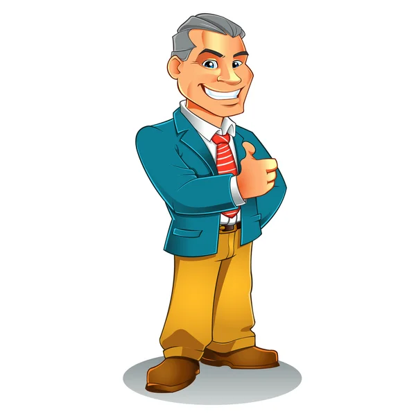 Hombre de negocios, Hombre mayor, Hombre viejo — Vector de stock