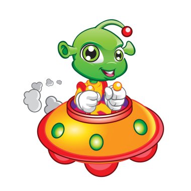 Alien uzay gemisi sürüş çizimi