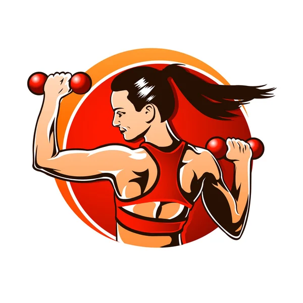 Mujer Fitness — Vector de stock