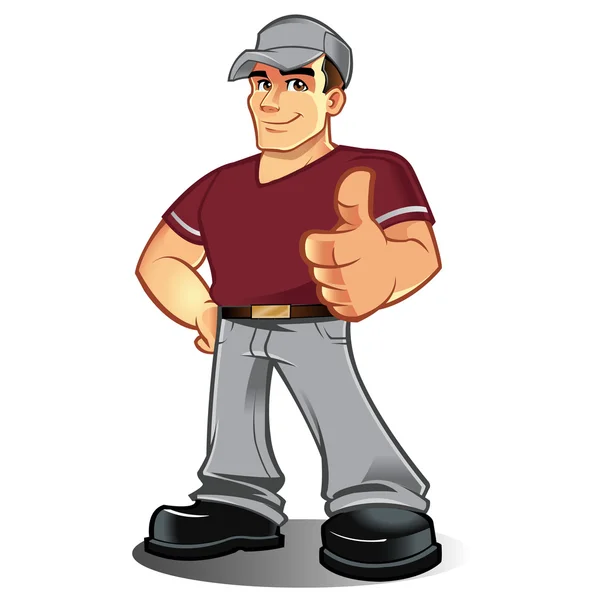 Cartoon mechanic, klusjesman, workman — Stockvector