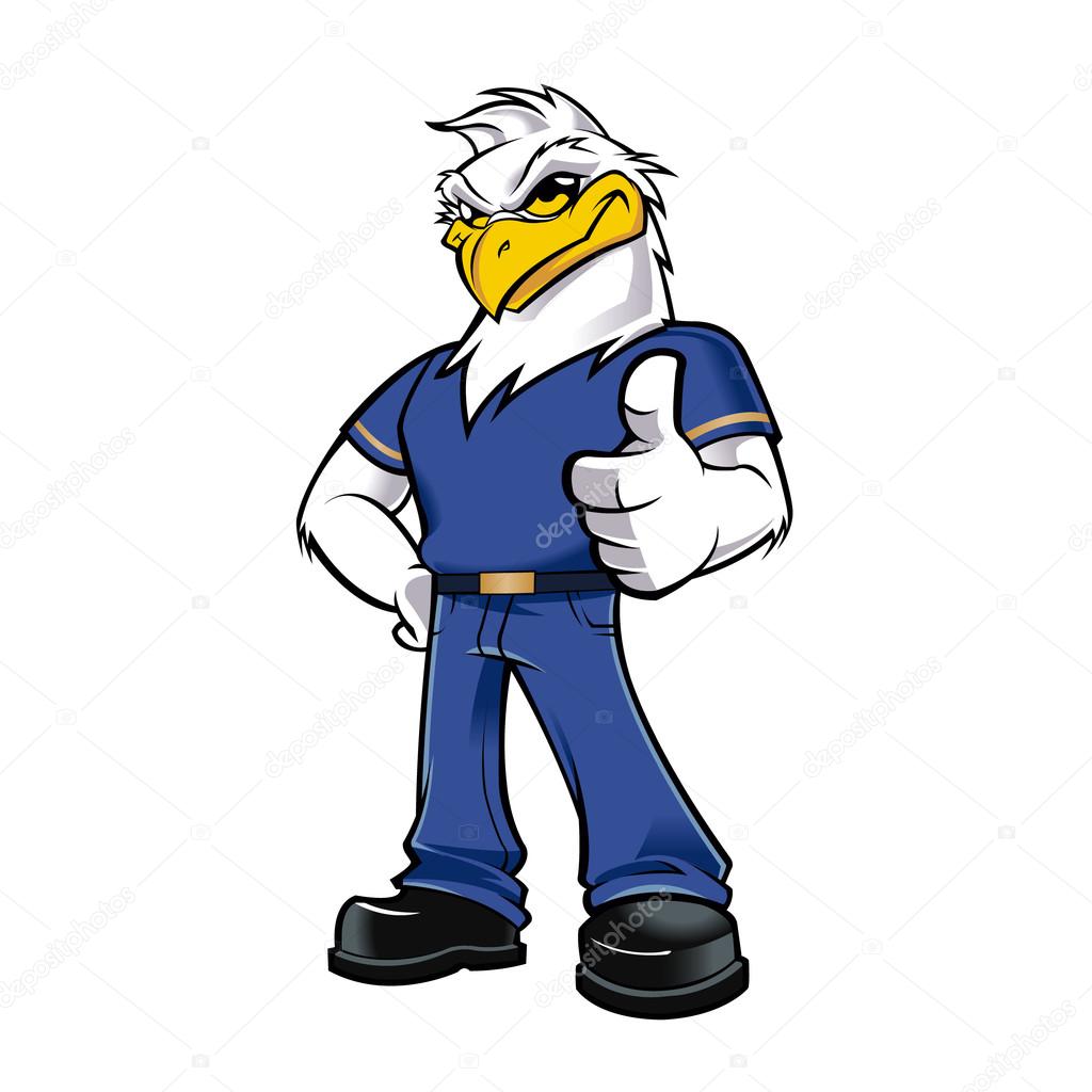 Humanoid Eagle with clothes and shoes