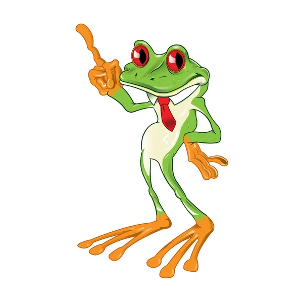 Kreslený Red Eyed Tree Frog — Stockový vektor