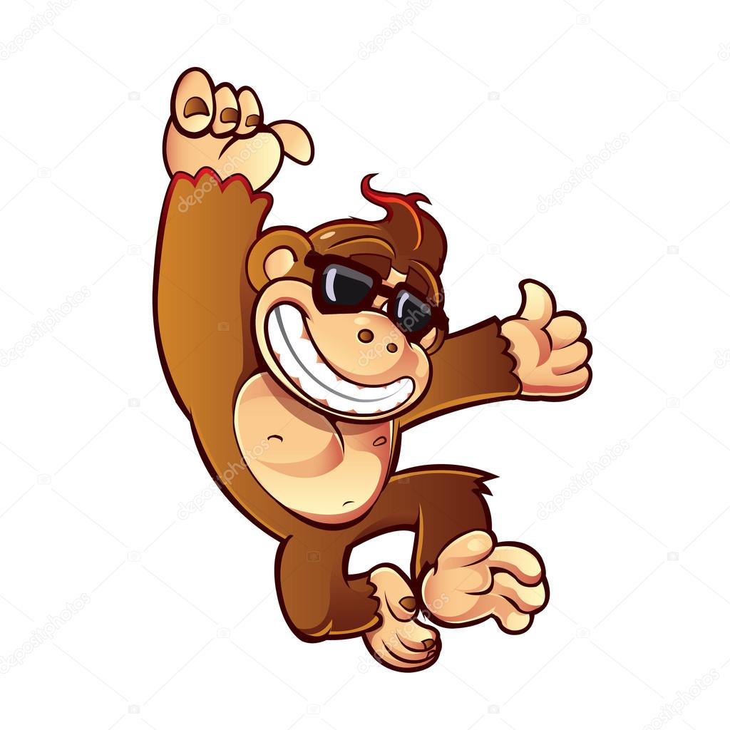 Illustration of Cartoon Monkey