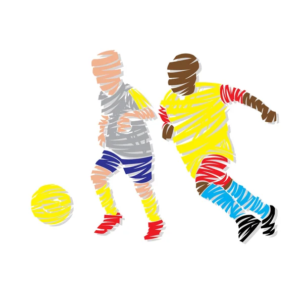 Jugador de fútbol abstracto — Vector de stock