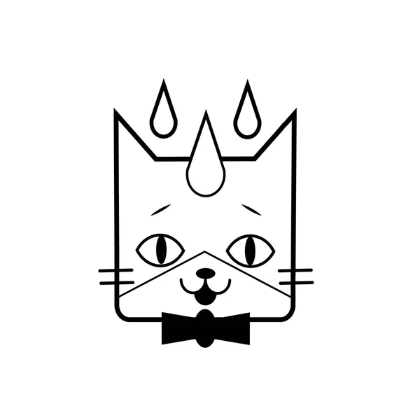 Head of a cat vector icon — Stock Vector